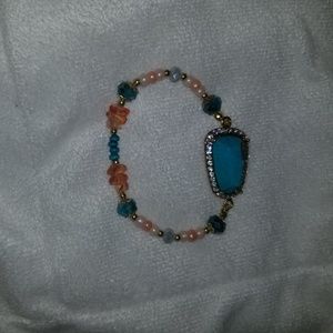 HandmadeTurquoise and Coral bracelet